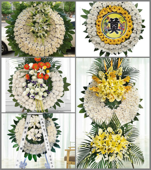 湖北孝感市大悟县城关镇枣棚村花圈速递